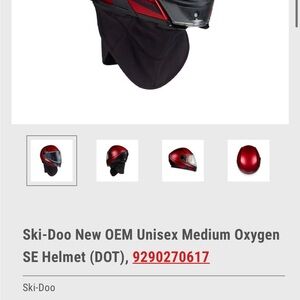 Ski-Doo Oxygen SE Helmet - Sleek Red Design